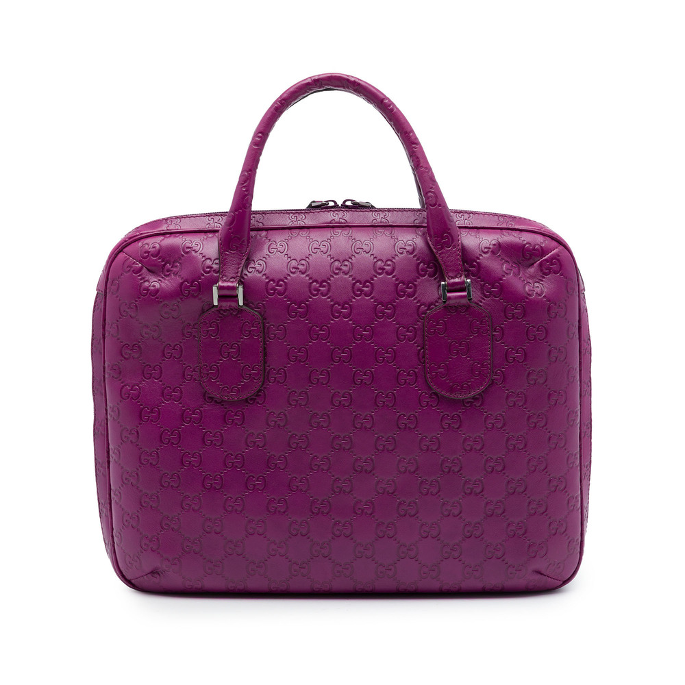 Pre-Loved Gucci Guccissima Business Bag